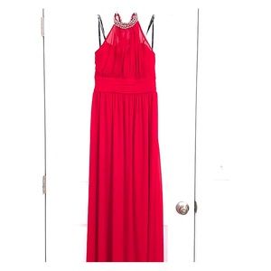 Long Red Prom dress